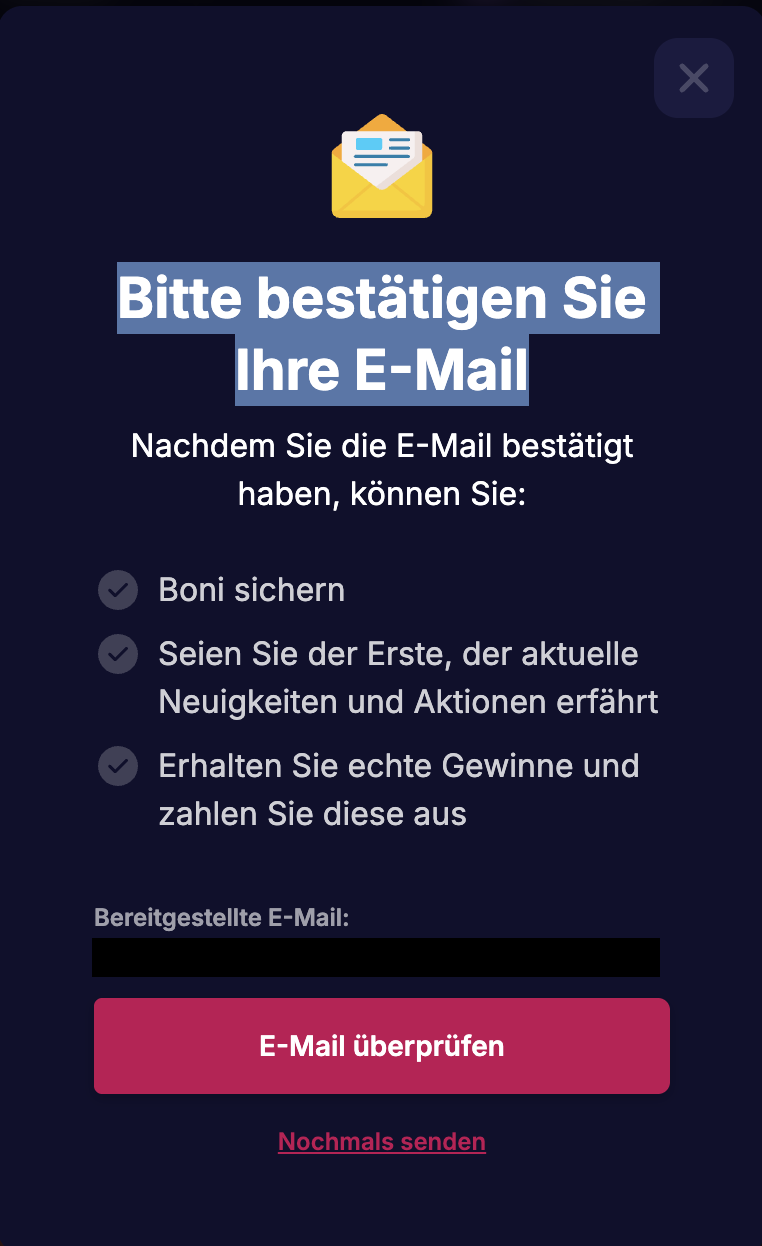 E-Mail Bestätigung